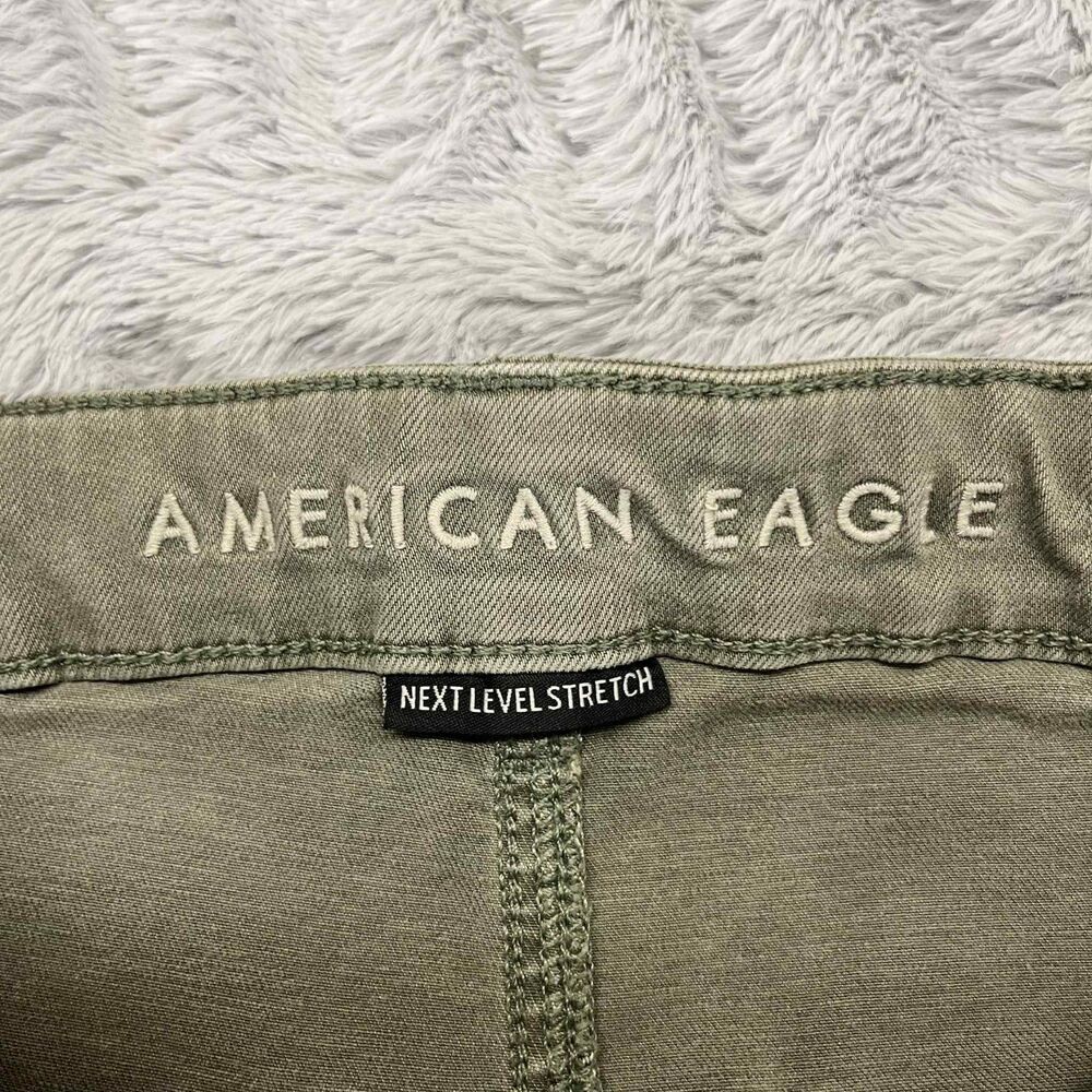 American Eagle Jeans Women 6 Green Jegging Cargo Next Level Stretch Stained - Picture 4 of 11